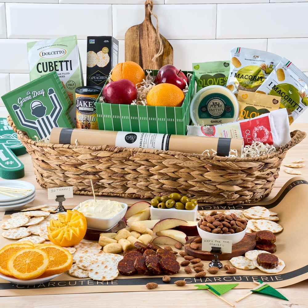 Gourmet Tailgate Meat and Cheese Gift Basket