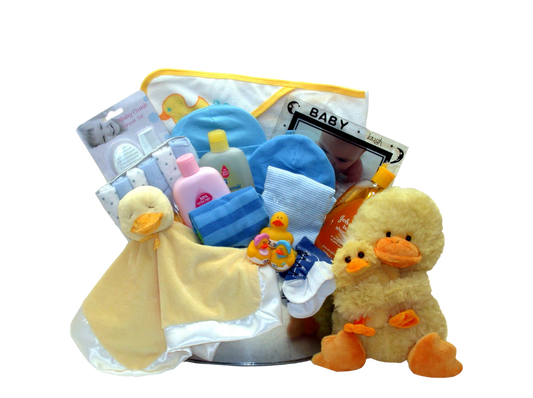 Ducky Bubbles Baby Bath Gift Set -Blue