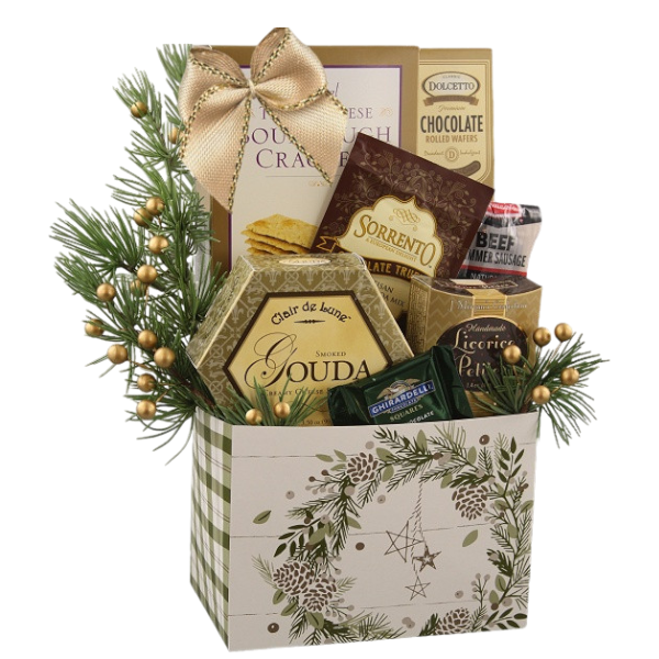 Elegant Holiday Christmas Gift Basket