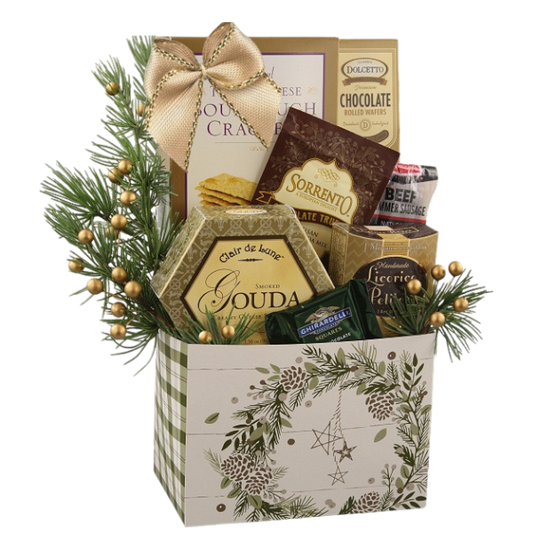 Elegant Holiday Christmas Gift Basket