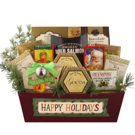 Happy Holidays! Gourmet Christmas Gift Basket