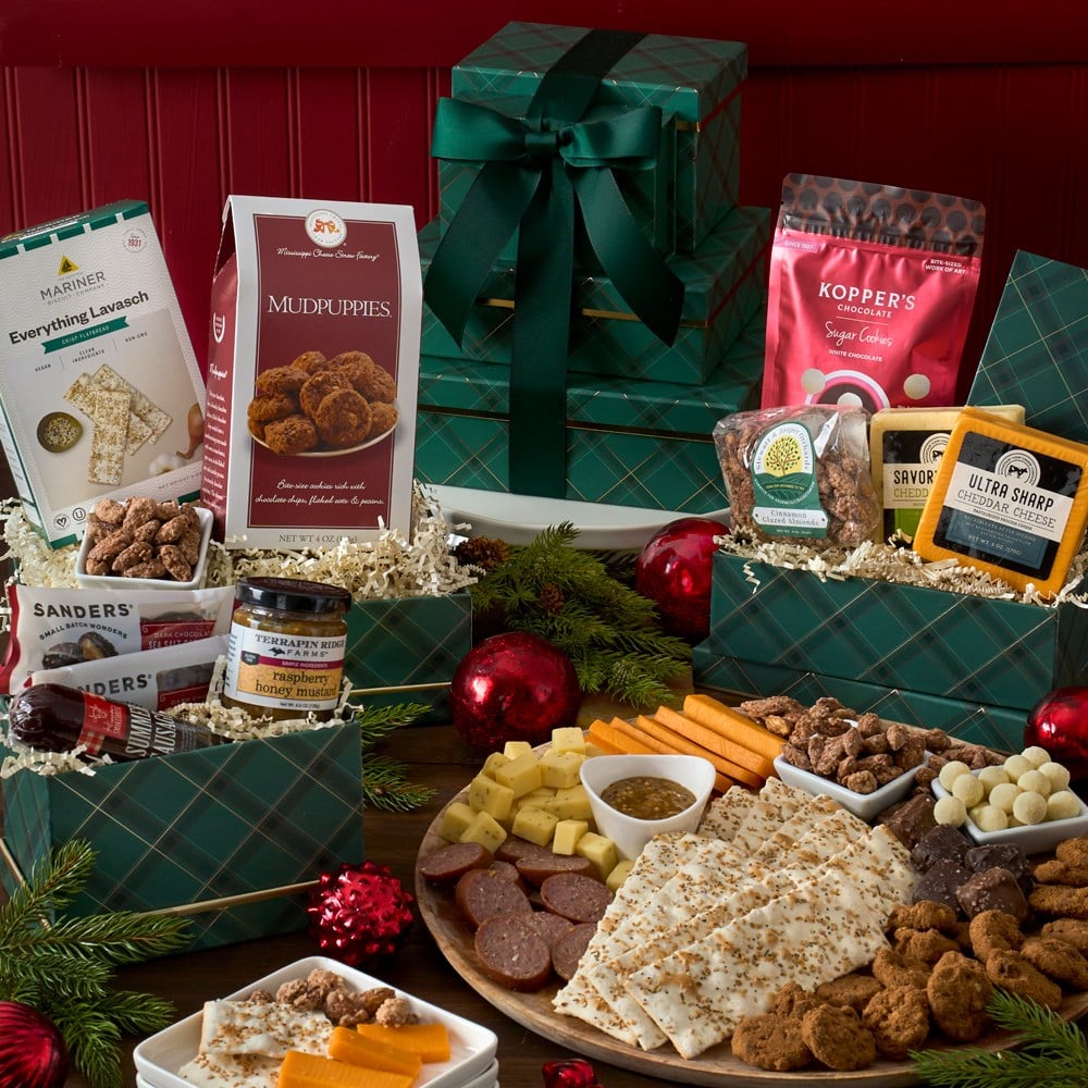 Joyous Cheer Holiday Meat & Cheese Gift Tower