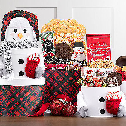 Holiday Sweets Snowman Gift Tower