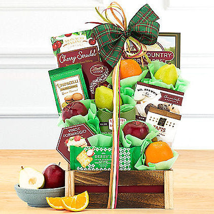 Fresh Fruit, Cheese & Chocolate Gift Basket