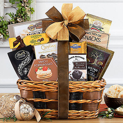 Tempting Gourmet Chocolate & Snack Gift Basket