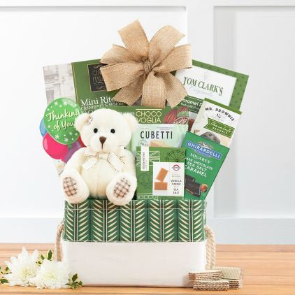 Thinking of You Gift Basket with Bear