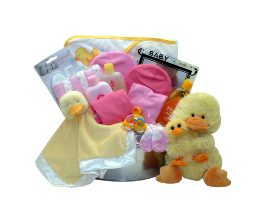 Ducky Bubbles Baby Bath Gift Set -Pink