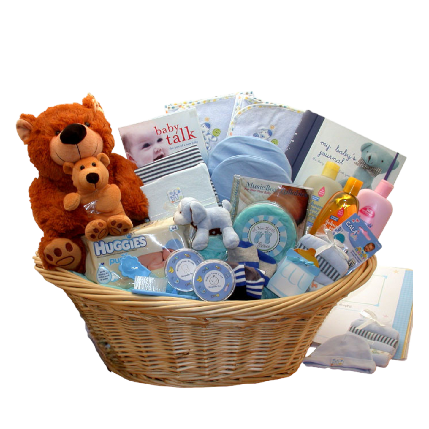Welcome Little One Baby Gift Basket -Blue
