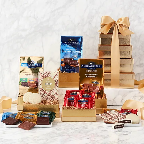 Glorious Ghirardelli Chocolate Gift Tower